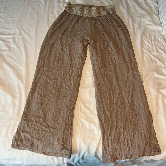 I.N. Studio Wide Leg Pants - Tan - Picture 3 of 5